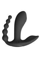 Kata Pulse Wave & Vibrating Double Penetration Vibrator Black