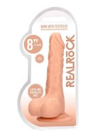 Dong with testicles 8" Flesh