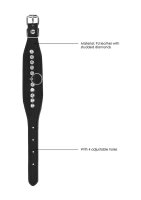 Diamond Studded Wrist Cuffs  - Black