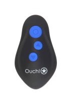 Ouch! E-stim & Vibr Butt plug with Cockring and Remote - Black