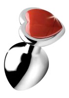 Booty Sparks Gemstones Red Jasper Heart Medium Anal Plug...