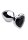Booty Sparks Black Heart Gem Anal Plug - Small 2,7 cm