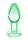 Booty Sparks Glow-In-The-Dark Glass Anal Plug - Small 2,7 cm