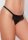 Panty Mesh Front Open Back Bow Detail.   -  Black - OS