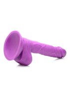 POP 6.5" Dildo with Balls - Purple