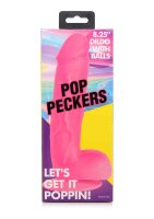 POP Dildo with Balls - Pink 21cm