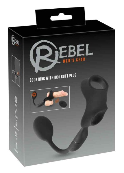REBEL Cock ring with RC butt plug