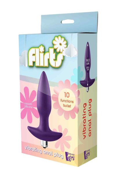 Flirts 10 Functions Vibrating Plug Purpl