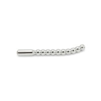 Solid Penis Plug Beaded Curved 10 mm