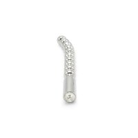 Solid Penis Plug Beaded Curved 10 mm