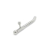 Hollow Penis Plug 2 Removable Nobs Curved