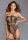 Strapless Teddy Bodystocking Black One Size - Queen Size