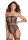 Strapless Teddy Bodystocking Black One Size - Queen Size