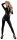 Latex Catsuit schwarz XS - 2XL