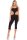 Eingeschnittener Catsuit mit einer Schulter schwarz S - 4XL