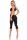 Eingeschnittener Catsuit mit einer Schulter schwarz S - 4XL
