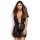 Obsessive Alluria Peignoir & Thong Black S - XL