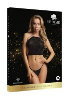 Festive Rhinestone Top And Thong One Size - Queen Size