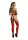 Strapsstr&uuml;mpfe und glitzerne Nippel Sticker rot One Size - Queen Size