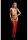 Strapsstr&uuml;mpfe und glitzerne Nippel Sticker rot One Size - Queen Size