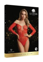 Wonder Rhinestone Bodysuit Red One Size - Queen Size