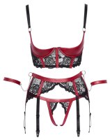 Hebe Set schwarz/rot S - XL