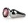 Metal Butt Plug No. 11 Silver/Pink 3,7 cm