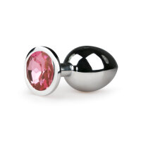 Metal Butt Plug No. 2 Silver/Pink