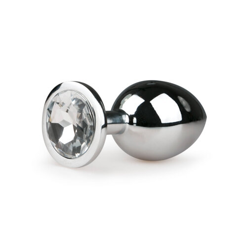 Metal Butt Plug No. 2 Silver/Clear