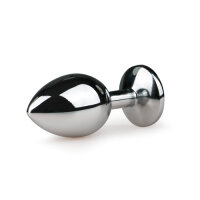Metal Butt Plug No. 2 Silver/Clear
