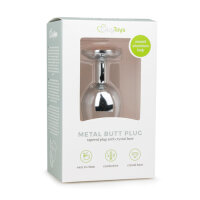 Metal Butt Plug No. 2 Silver/Clear