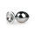 Metal Butt Plug No. 2 Silver/Clear