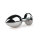 Metal Butt Plug No. 2 Silver/Clear