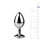 Metal Butt Plug No. 2 Silver/Clear