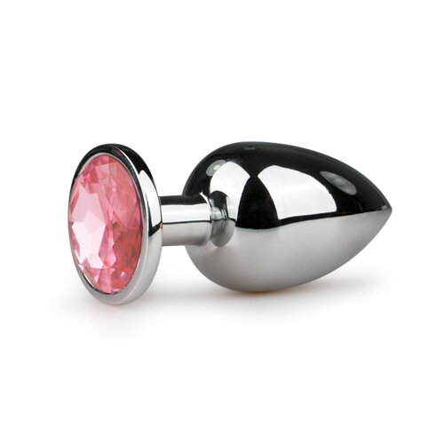 Metal Butt Plug No. 6 Silver/Pink 3,8 cm