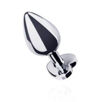 Metal Butt Plug No. 7 Silver/Clear