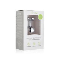 Metal Butt Plug No. 7 Silver/Clear