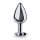 Metal Butt Plug No. 7 Silver/Clear