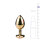 Metal Butt Plug No. 7 Gold/Pink 3,2 cm