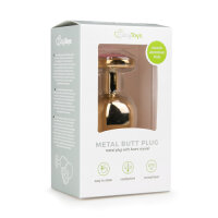 Metal Butt Plug No. 8 Gold/Pink