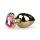 Metal Butt Plug No. 8 Gold/Pink