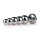 Metal Butt Plug No. 14 Silver/Clear 3,2 cm