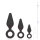 Black Buttplugs With Pull Ring Set