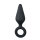 Black Buttplugs With Pull Ring Medium