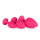 Silicone Butt Plug with Diamond Pink