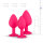 Silicone Butt Plug with Diamond Pink