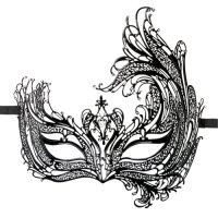 Metal Mask Asymmetrical Black