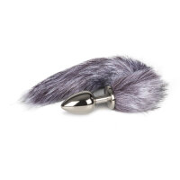 Fox Tail Plug No. 4 Silver 4 cm