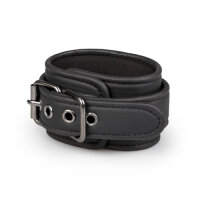 Black Faux Leather Handcuffs