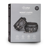Black Faux Leather Handcuffs